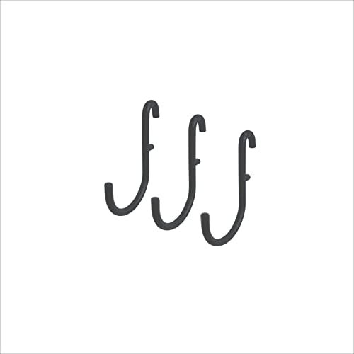 L'Essentiel Accessoires pour panneau perforé (noir, 3 crochets)