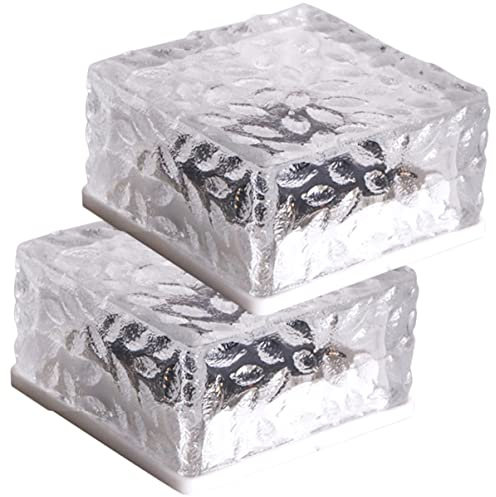 Uonlytech Cube Lights Dekorative Wegeleuchten Für Den Außenbereich 2er-Pack Solarbetriebene Gartenleuchten Für Die Dekorative Beleuchtung Von Hoflandschaften