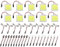 A ABSOPRO COB 48 LED Panneau Voiture Intérieur Lumière avec Adaptateur Blanc (Ensemble de 10)