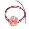 SAVITA Vintage Choker Halsband Blumen, Boho Blumen Halskette Verstellbare Stoff Rosen Halskette für Frauen Mädchen Braut Hochzeit Party Geburtstag (Hell-Pink)