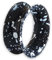 viva-adorno 1 Stück Tube Flesh Tunnel Plug Silikon Ohr Piercing Graffiti gesprenkelt flexibel Größe Z108g Schwarz Weiß, 14mm