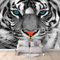 Papier Peint Panoramique Tigre Noir Et Blanc Papier Peint 3D Intissé Decoration Murale Chambre Salon
