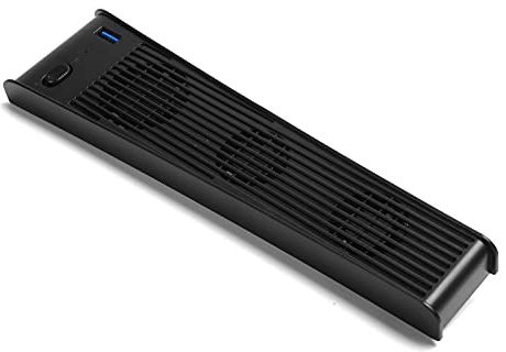 Cooling Fans pour PS5, Refroidisseur USB Externe pour Console de Jeu avec 3 Fans de Console de Jeu PS5 DE/CD-ROM, Facile à Utiliser, Refroidissement Rapide (Noir)