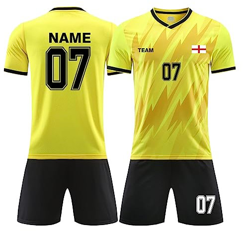 LAIFU Personalisierte Fussball Trikot Kinder Jungen Trikot mit Namen Fußball Trikot Kinder mit Namen