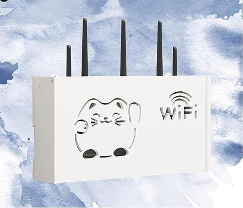 Caja WiFi Router Rack Caja para Esconder Router Router WiFi Rack Caja de Router Pared Caja de Router Pared,A-38x20x8.5cm
