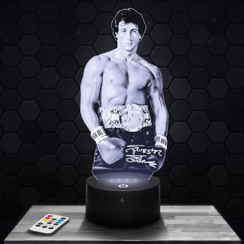 Nachttischlampe S. Stal lone deko Schauspieler. Geschenkidee Mann Frau objekt S.Stallone Nachtlicht Erwachsene deko Zimmer. Weihnachten TOP
