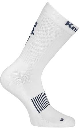 Kempa Unisex Logo Classic Sport-Socken, Weiß/Marine, 41-45 EU