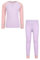Mountain Warehouse Merino Kids Round Neck Thermal Baselayer Top – Long Sleeve, Lightweight, Antibacterial, Breathable & Quick Dry T-Shirt - Travelling & Outdoors Lilac Kids Size 5-6 Years