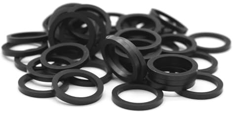 DOJA Barcelona | Sanitär Flachdichtungen | 3/4 | Pack 25 | Gummidichtungen | 24x13x2mm | EPDM Gummi O-Ringe | Breite Flachdichtung | Unterlegscheiben Für Duschschlauch, Gummidichtung, Wasserhahn