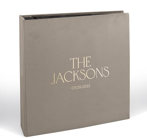 Extra Large Wedding Slip-In Photo Album for up to 1200 pcs 4x6 Photos | Personalized Velvet Pictures Album With Portrait and Landscape 6 Pockets | Photobook for 4x6 Photos | Elegant Wedding Album