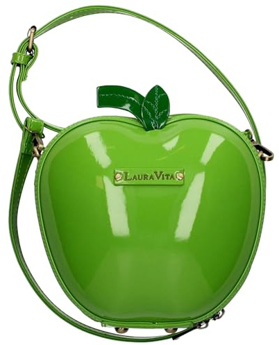 Laura Vita Damen Umhängetasche besondere Form außergewöhnlich Handtasche Pomme