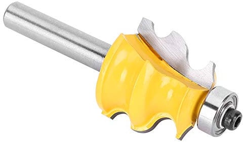 Woodworking Milling Cutter, 8mm / 0.3in Double Roman Ogee Router Bit Round Handle Milling Cutter Woodworking, Edge Treatment and Grooving Router Bits (#1)