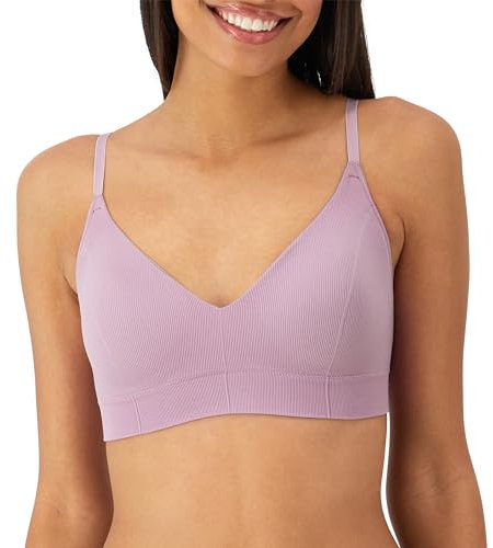 Maidenform Damen M Rib Seamless Bralette Soft Wireless Pullover BH Cabrio Träger, Medium