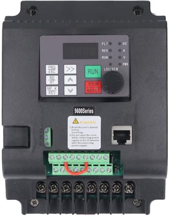 Controllo della velocità del Motore con Inverter a Frequenza Variabile Trifase 4KW per Mandrino CNC Base Dissipatore di Calore in Alluminio a Doppia Scheda Ingresso DC400‑700V