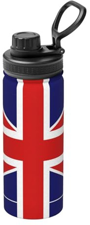 English Flag Print Vacuum Insulated Sports Water Bottle,18 Oz Stainless Steel Water Bottle for Gym Home Sports