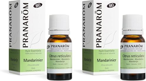 Pranarôm | Huile Essentielle Mandarinier Bio | Citrus reticulata | Mandarine Zeste | 10 ml (Lot de 2)