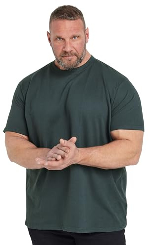 BadRhino Big & Tall Green Textured Short Sleeve T-Shirt - Men's - Plus Size Curve