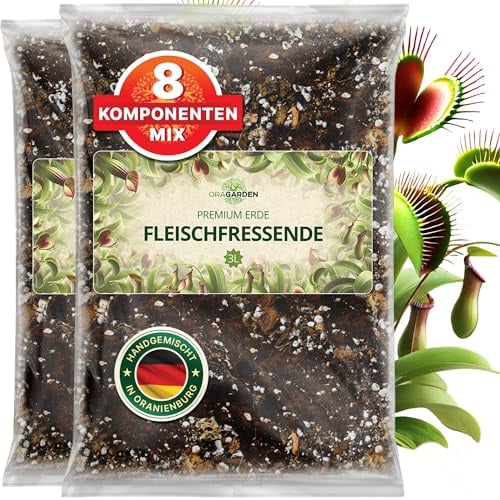 ORAGARDEN Fleischfressende Pflanzen Erde 6L - Spezialsubstrat für Dionaea, Drosera, Nepenthes & Co