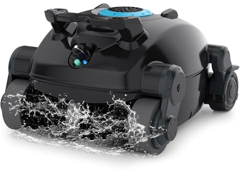 Cordless Robotic Pool Cleaner, Wall Climbing, Lightweight, Extended Battery Life, 8L Large Capacity, Advanced Dual-Motor, X1 Auto Pool Vacuum for Inground & Above Ground Pools Up to 1100 Sq.Ft, Blue