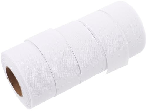 SEWACC Ruban à Ourler Textile 3,5 Cm X 5 M, Rouleaux Adhésifs en Polyester Baleines Arêtes de Poisson, Bande Collante pour Couture et Ourlet de Robe, Guide Précis pour Couture