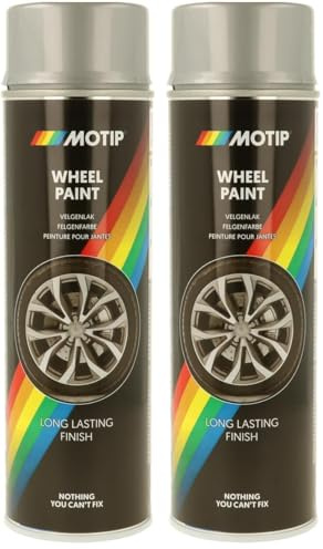 MOTIP Peinture pour Jantes - Argent - 500ml (Lot de 2)