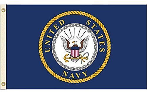 Drapeau de la marine américaine (Emblème) 3 'X5' Polyester
