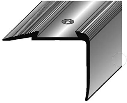 10 Meter (10 x 1 m) Treppenkantenprofil (45 mm x 58 mm) aus Alu eloxiert, gebohrt, Bronze Hell