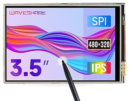 Waveshare Raspberry Pi LCD Display Module 3.5inch 320 * 480 TFT Resistive Touch Screen Panel SPI Interface for Rapsberry Pi Model B/B+/2B/3B/3B+