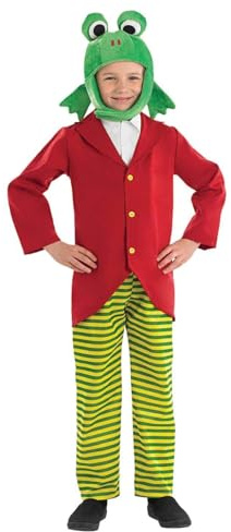 Fun Shack Kids Frog Costume Toad Animal Book Character Fancy Dress Halloween Costumes for Kids Boys Girls X-Large