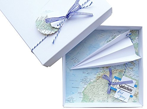 schnurzpieps Geldgeschenk-Verpackung Reise Gutschein Flugzeug für Geburtstag Hochzeit, Geld schenken