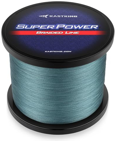 KastKing SuperPower Braided Fishing Line,Low-Vis Gray,15 LB ,327 Yds