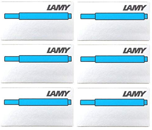 LAMY T10 Tintenpatronen Farbauswahl (6 Päckchen, türkis)