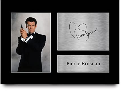 HWC Trading Pierce Brosnan A4 Senza Cornice Firmato Regalo Visualizzazione Delle Foto Print Immagine Autografo Stampato Per James Bond 007 Gli Appassionati Di Cinema