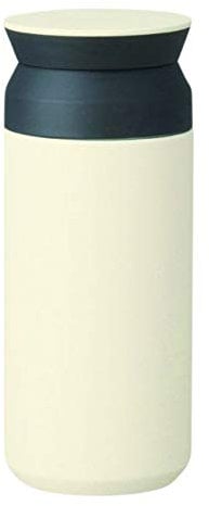 Kinto 350ml/500ml Travel Vacuum Insulated Bottle, Stainless Steel, White, 350ml