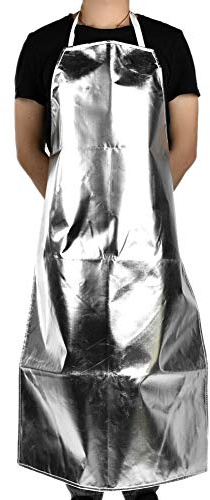 YUMILI Delantal Resistente al Calor, Delantal Protector contra el Calor de Alta Temperatura de 1000 Grados, Delantal de Cocina casera de Papel de Aluminio para Seguridad en el Trabajo/Cocina/Barbacoa