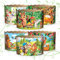 6pcs Baking Paper Molds for Easter Bread Cakes Panettone Paska Kulich (Kids Pattern, 130 * 85 mm (Diameter*Height))