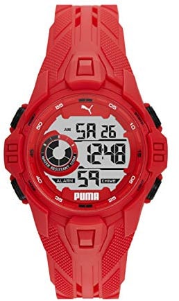 Puma Bold Watch für Herren, Digitales Uhrwerk mit Polyurethan-, Silikon-, Leder- oder Edelstahlarmband