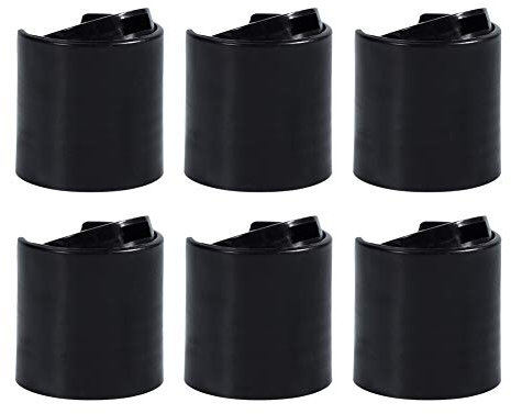 FINGERINSPIRE Paquete de 50 tapas de disco de prensa 24/410 negro dispensador prensa tapa cierre botella para botellas de plástico