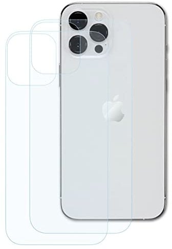 Bruni Schutzfolie kompatibel mit Apple iPhone 12 Pro Max Backcover Folie, glasklare Displayschutzfolie (2X)