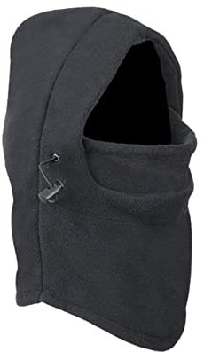 ERZU Full Face Ma-sk Schwarz, Radfahren Ma-sk Winter, Herren Winter Face Hoodie, 1 Pack Winddicht Face Ski Ma-sk, Schneeausrüstung für Damen und Herren, Schwarz