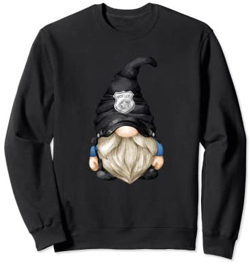 Lustiger Gartenzwerg für Polizei, Papa und Gramps Sweatshirt