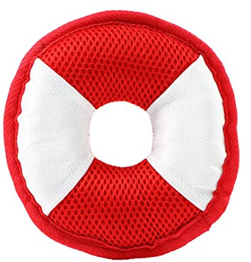 Minifeet Hundespielzeug Flying Disc weiß-rot Small - ideal für alle Hunde ob groß, klein, ausgewachsen oder Welpe - für alle Hundeliebhaber und verspielte Haustiere