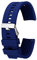 cobee Bracelets de montre en silicone, Sangles de rechange en caoutchouc souple à dégagement rapide avec boucle argentée Bracelet de montre en silicone étanche pour homme femme sport (22mm Bleu Foncé)