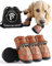 Pawcasins Hundeschuhe, Hundeschuhe für kleine, mittelgroße und große Hunde, wasserdichte Hundestiefel, Pfotenschutz für Sommer, heißer Gehweg, Winter, Schnee, Wandern, Regen, Stiefel, 4 Stück (7,1 x