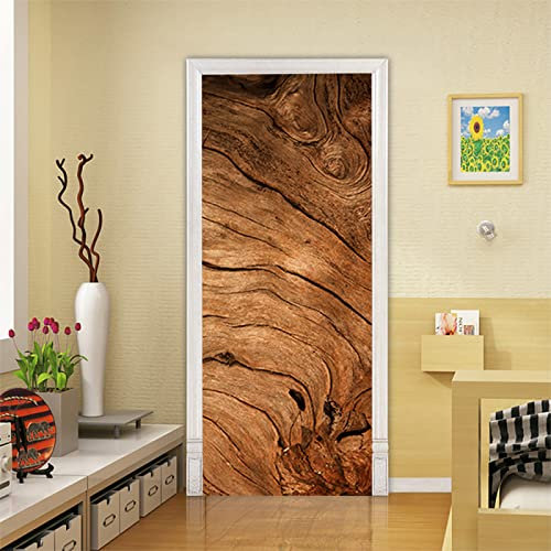 ZZDXL Türtapete Selbstklebend 95X210 Holz Türtapete Selbstklebend Türposter Fototapete Türfolie Poster Tapete 3D Türaufkleber Diy Türbild