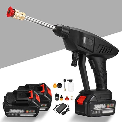 Nettoyeur Haute Pression sans Fil, 35bar 1000w sans Fil Haute Pression Laveuse Pulvérisateur Vapeur Voiture Laveuse 50000mah Batterie Mousse Pistolet Nettoyage Machine Nettoyeur (Color : Type C 2 Ba