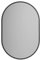 BERNSTEIN® LED Badezimmerspiegel 8144 2.0 oval mit Leichtmetallrahmen in Schwarz Wandmontage, Warm-/Kaltlichteinstellung Wandspiegel mit Bewegungssensor, Aluminiumrahmen, 40 x 60 cm