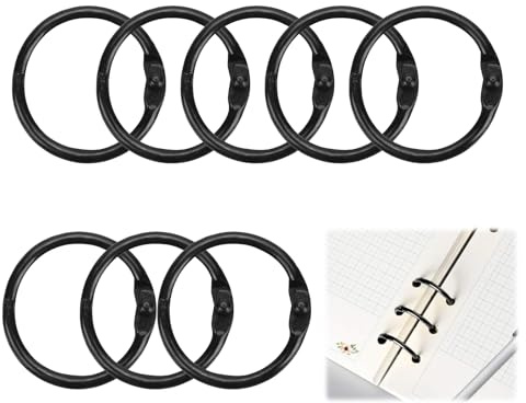 SJUNJIE 20 Pcs Anneaux De Reliure, Anneaux De Livre De 50mm etalliqueanneaux ArticuléS pour Cahiers, Albums Photo, Porte-CléS (