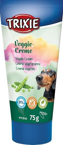 TRIXIE Glutenfreie, Vegetarische Und Zuckerfreie Veggiecreme, Hundeleckerli, 75 G - 31845