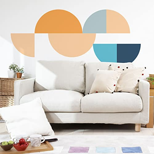 Ambiance Sticker Vliestapete Riesenfresken Vorgekleistert -Cerchi Astratti - Dekoratives Etikett | H120 x L120 cm